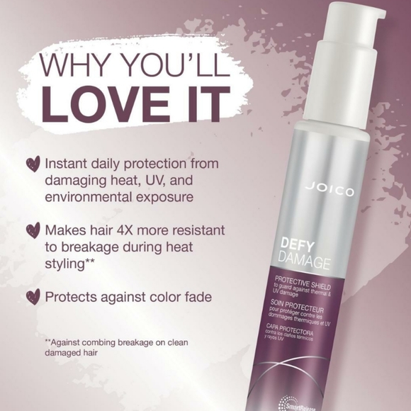 JOICO DEFY DAMAGE PROTECTIVE SHIELD TO GUARD AGAINST THERMAL & UV DAMAGE. - Picture 3 of 7